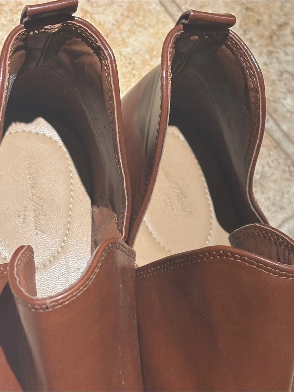 Universal thread Women’s Brown Slip-On Leather Shoes